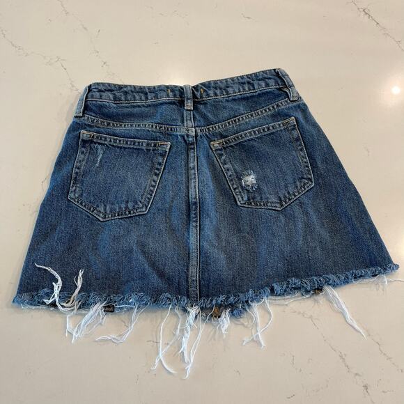 Free People We The Free Denim A-Line Mini Skirt in‎ Dark Denim Size 26 - Picture 4 of 8